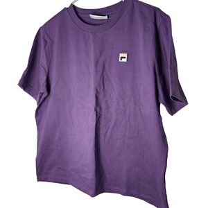 Purple FILA crop workout Athleisure crewneck tee Short Sleeve Size XL Lounge